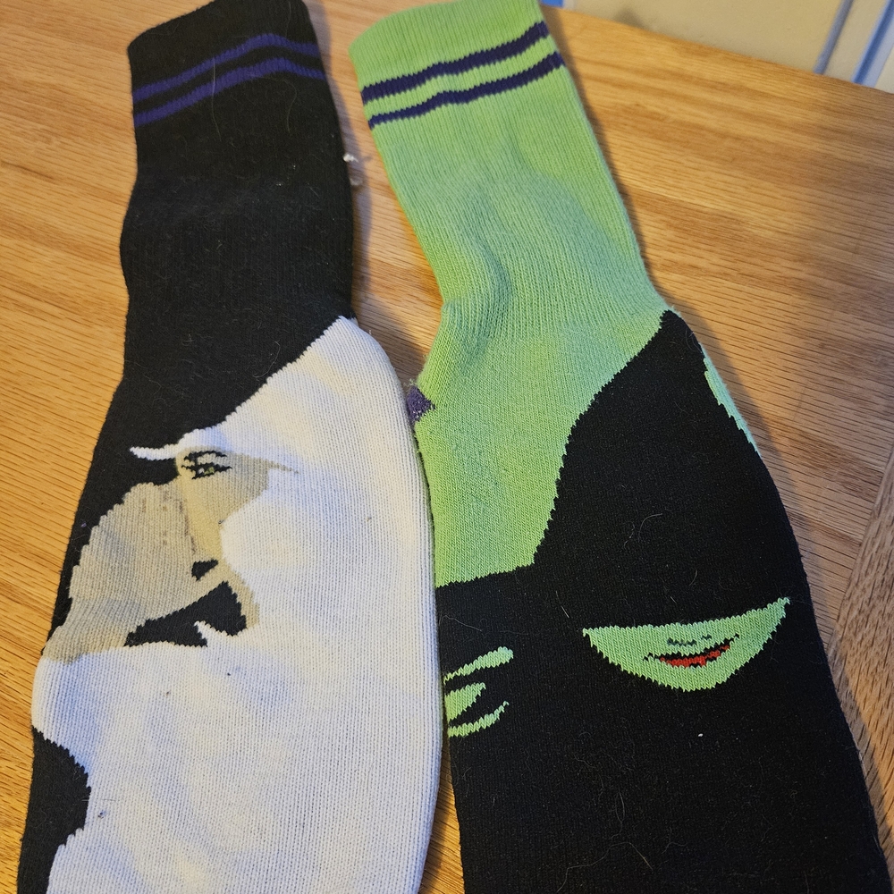 Graphic Novelty Socks - Black and Green